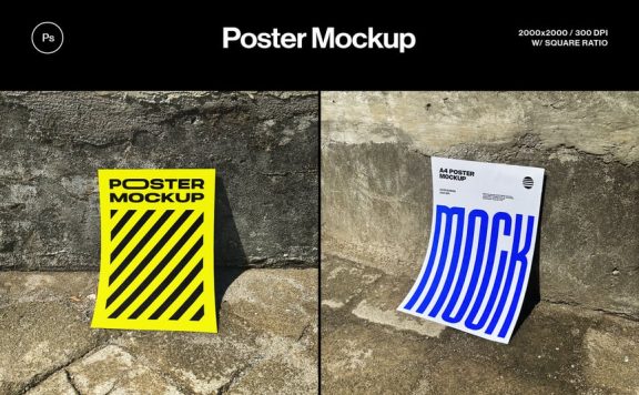 海报模型样机 (PSD)