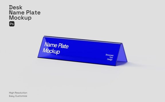 姓名牌设计模型样机 (PSD)