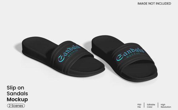 滑过凉鞋模型样机 (PSD)