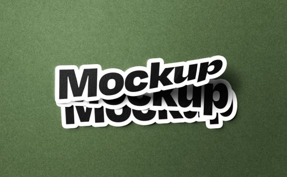 贴纸模型样机 (PSD)