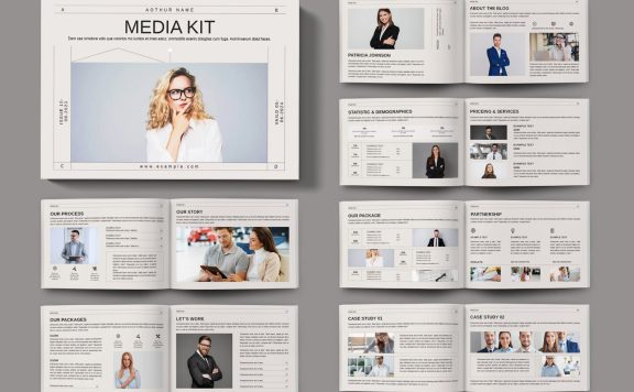 媒体工具包布局横向 (INDD)