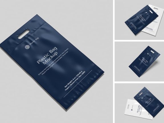 塑料袋模型样机 (PSD,PDF)