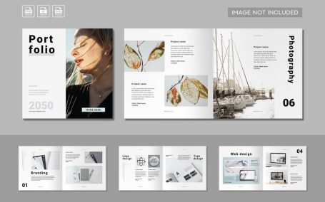 方形个人作品集组合手册 (AI,EPS,PSD)