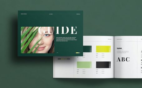 护肤品品牌指南画册设计模版（INDD）