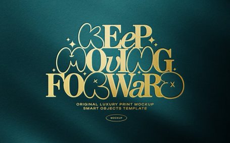 金箔徽标logo模型样机 (PSD)