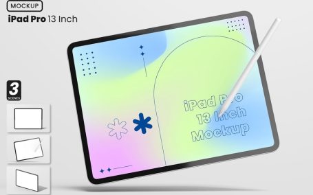 iPad Pro 13英寸模型样机 (PSD)