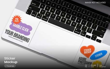 贴纸模型样机 (PSD)