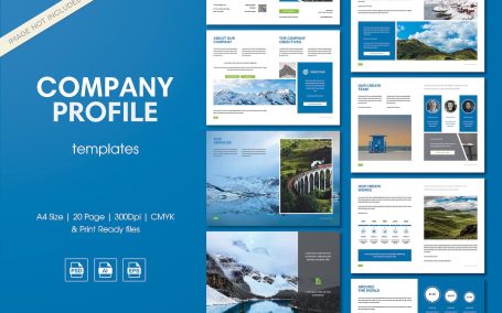 公司简介画册模版 (AI,EPS,PSD)