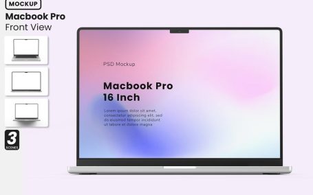 MacBook Pro 16电脑英寸模型 (PSD)