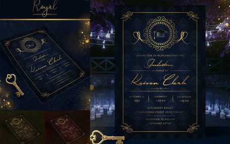 毕业邀请函模版 (PSD)