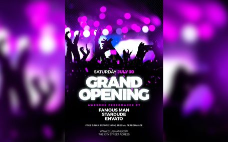 盛大开业传单海报模版 (PSD)