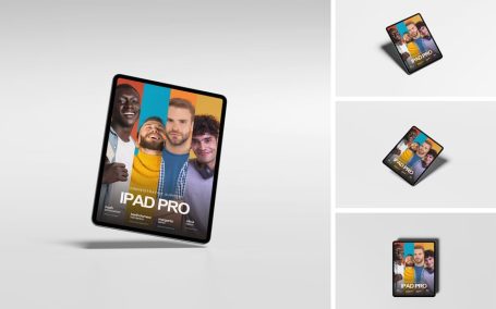 iPad Pro模型样机 (PSD,PDF)