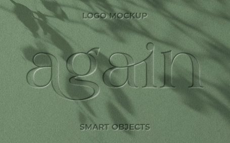 纸上的LOGO纸模型样机 (PSD)