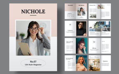 时尚杂志排版画册模版 (INDD)