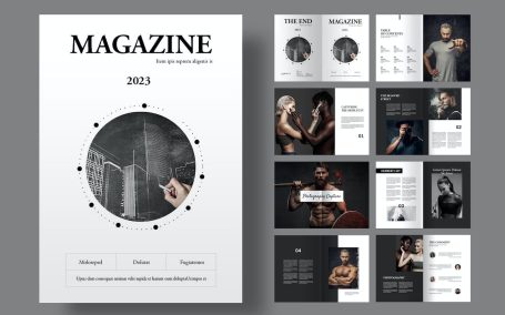 时尚杂志画册模版 (INDD)