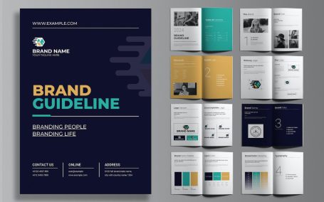 品牌指南设计画册杂志模版 (INDD)