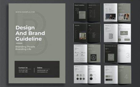品牌指南设计画册杂志模版 (INDD)