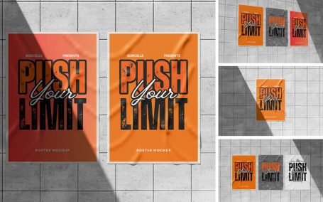 海报模型样机 (PSD,PDF)