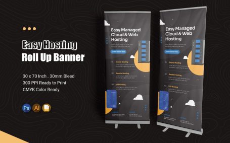 🔴简约时尚多用途的高品质X展架易拉宝门型架设计模板-AI, EPS, PSD