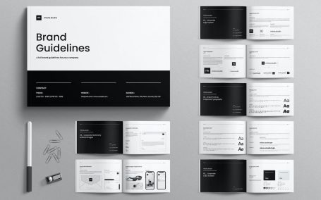 VI品牌指南手册模板 (INDD)