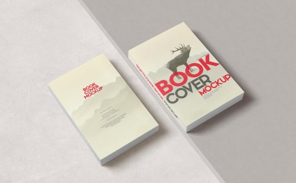 书籍封面模型样机 (PSD)