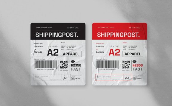 CD等易碎品和条形码模板 (AI,EPS)