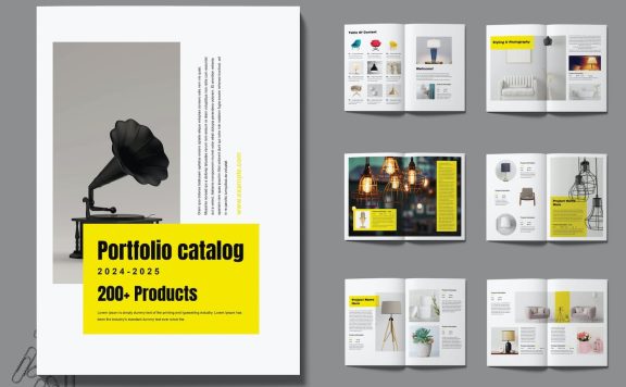 作品集目录设计模板 (INDD)