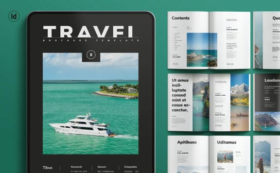 旅游宣传册模板 (INDD)