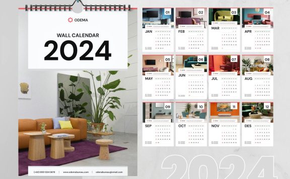 时尚挂历 2024 年（indd）