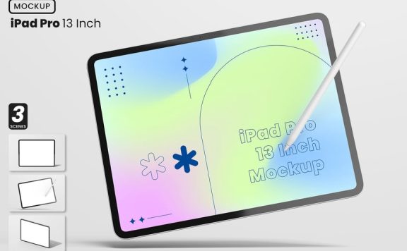 iPad Pro 13英寸模型样机 (PSD)