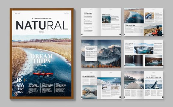 简单的旅游杂志模板 (INDD)