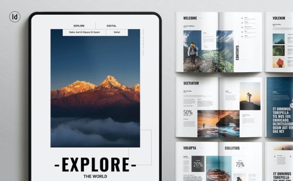 作品集杂志模板 (INDD)