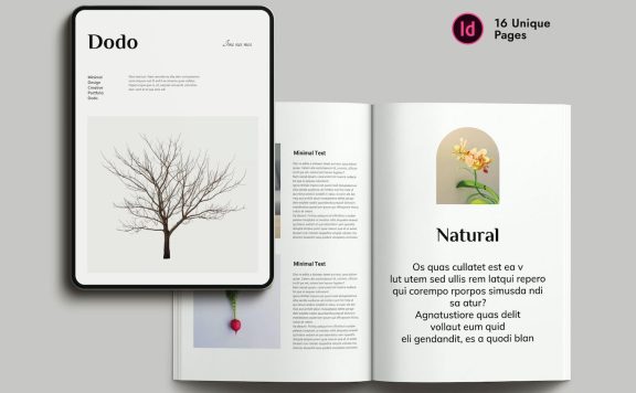 自然杂志模板 (INDD)