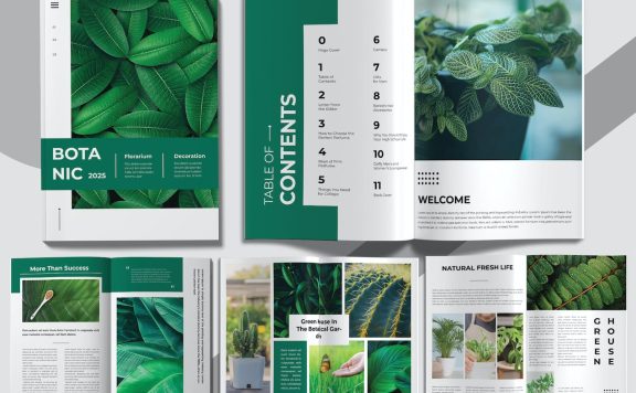 植物杂志设计版式 (INDD)