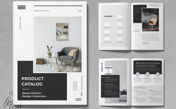 室内产品目录模板 (INDD)