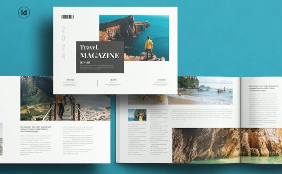 旅游杂志风景模板 (INDD)