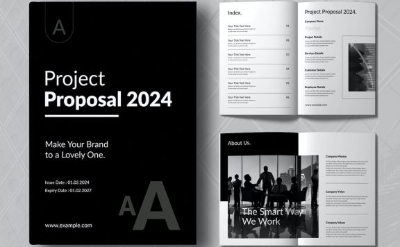 提案模板布局设计模版 (INDD)