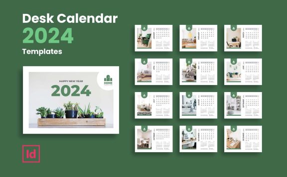 台历 2024 模版 (INDD)