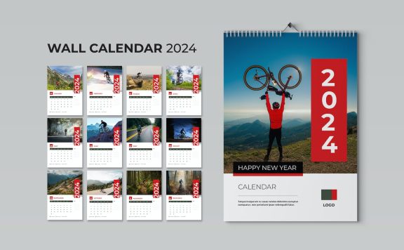 挂历 2024 年模版 (INDD)