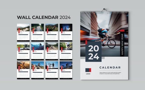 挂历 2024 年模版 (INDD)