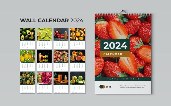 挂历 2024 年模版 (INDD)