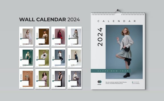 挂历 2024 年模版 (INDD)