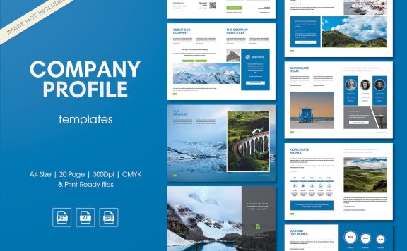 公司简介画册模版 (AI,EPS,PSD)