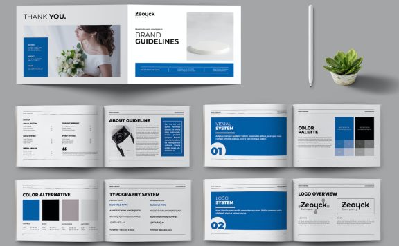 创意品牌指南设计模板 (INDD)