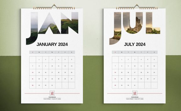 挂历 2024 年 (INDD)