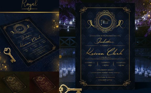 毕业邀请函模版 (PSD)