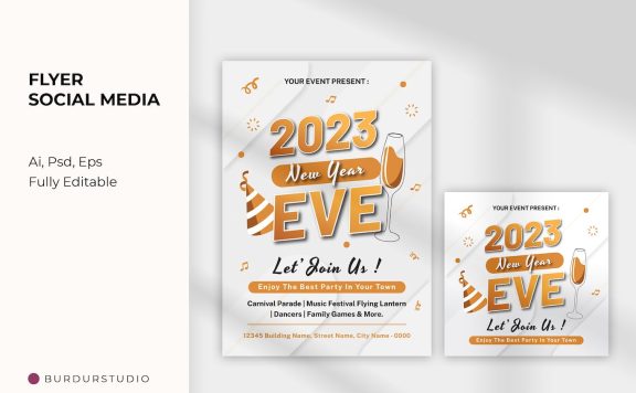 白金鸡尾酒传单海报模版 (AI,EPS,PSD)