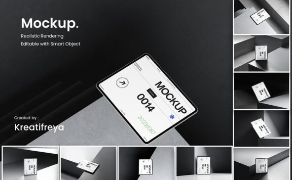 平板电脑设备模型样机 (PSD)