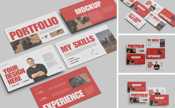 PPT设计展示模型样机 (PSD,PDF)