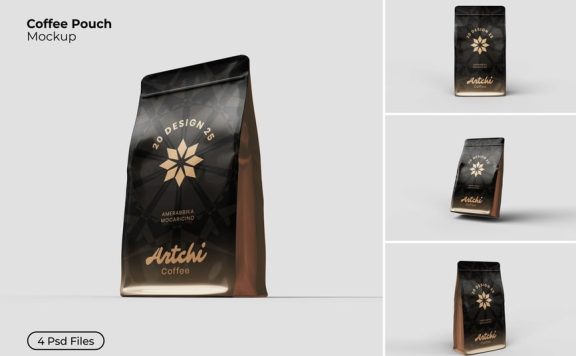 咖啡袋设计模型样机 (PSD,JPG)